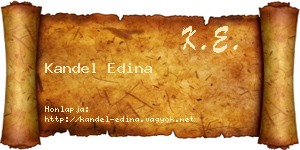 Kandel Edina névjegykártya